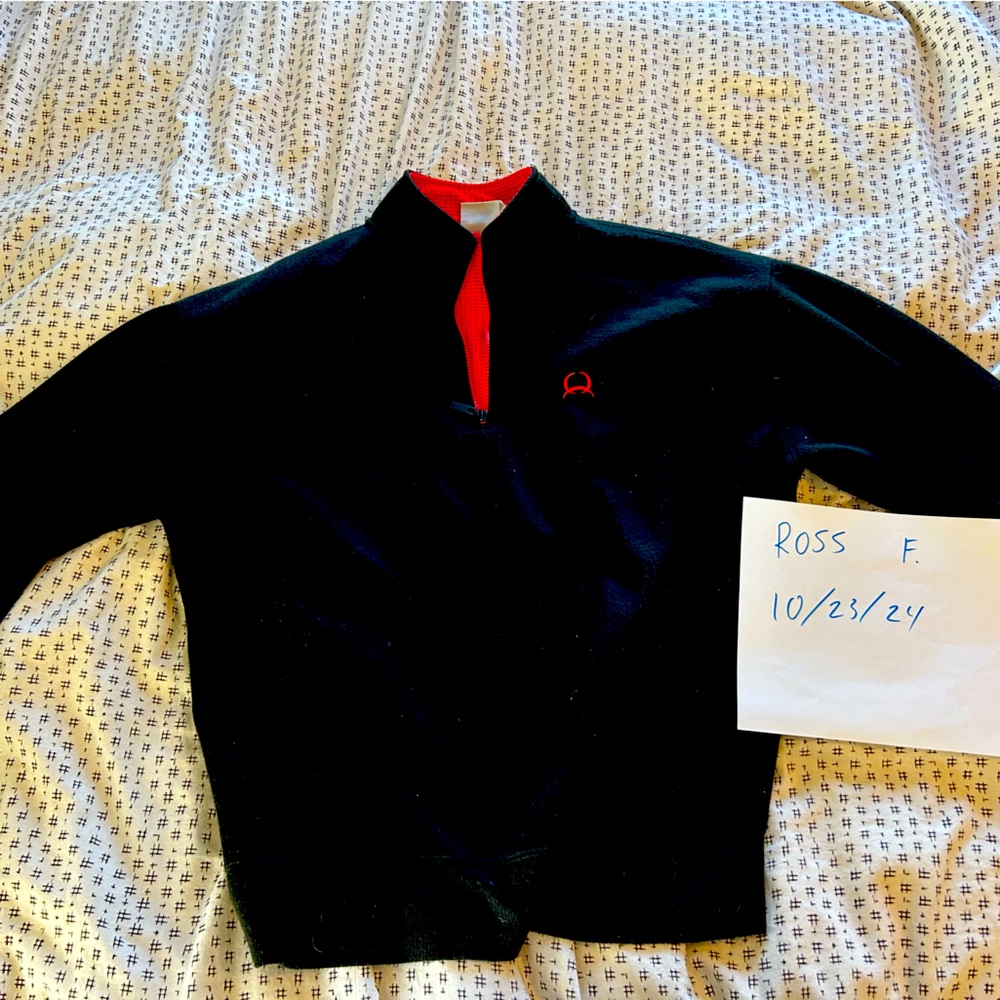 Large black/red Cinch quarter zip